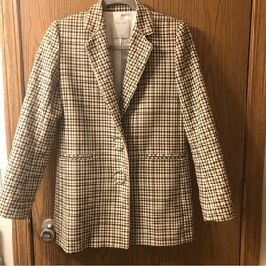 Sandro Paris Plaid Blazer Jacket